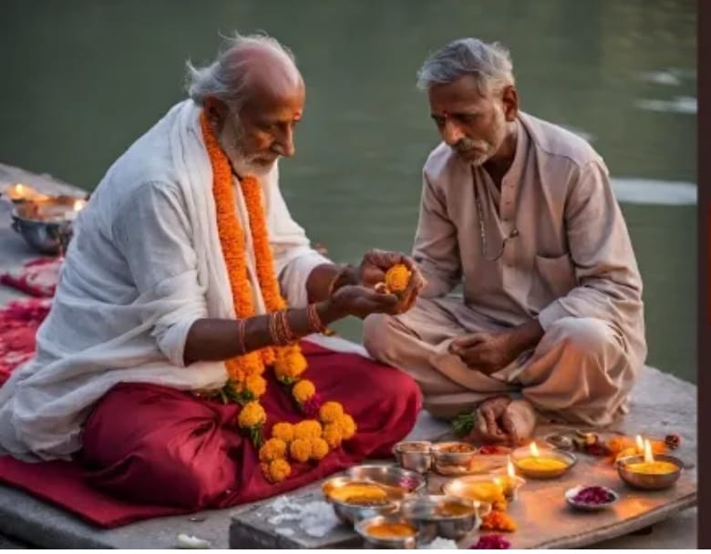 Offering pindas